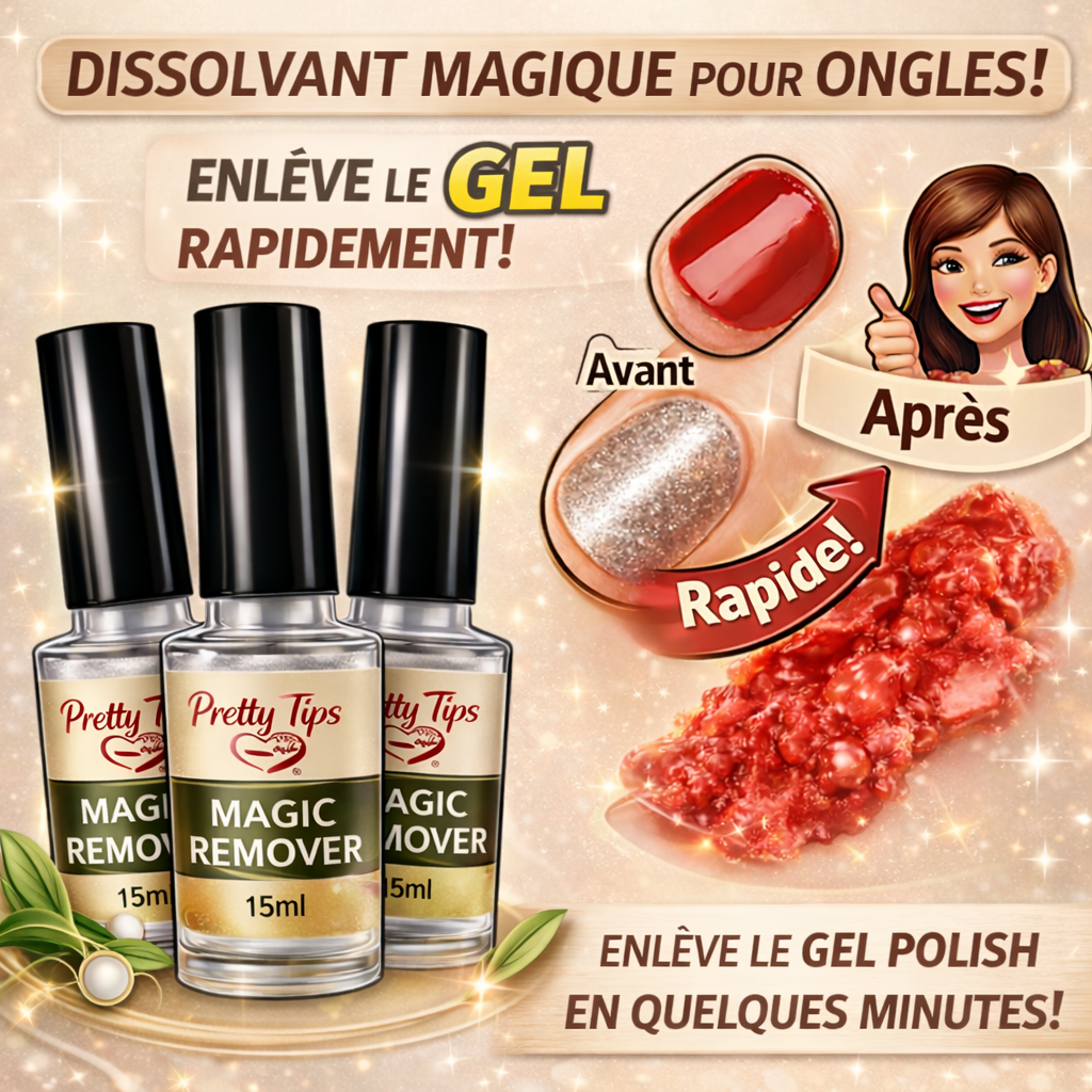 Dissolvant Magique pour Ongles – Retrait du Vernis Rapide